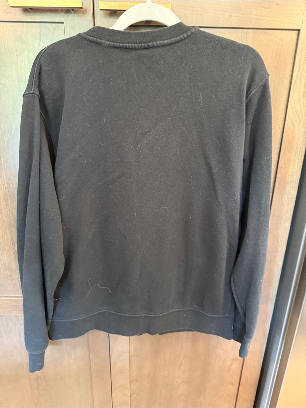 Nike Black Crewneck Sweatshirt with White Logo - Picture 3 of 3